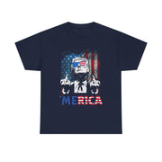 Funny Trump Merica American Flag Sunglasses 4th Of July Unisex Gift T-Shirt