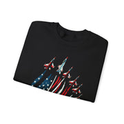 Patriotic USA Flag Fighter Jets Sweatshirt Gift for Fans