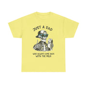 Just a Dad Who Came Back with the Milk T-Shirt – Funny Father’s Day Tee with Classic Joke for Reliable Dads