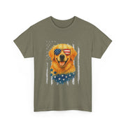 American Flag Golden Retriever 4th of July T-Shirt - Unisex Apparel