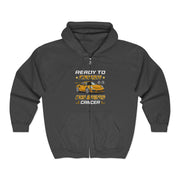 Race Car Ready to Crush Childhood Cancer Zip Hoodie for Boys