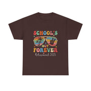 School's Out Forever Retired Teacher 2025 Groovy Retirement T-Shirt Unisex Gift