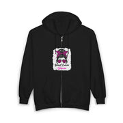 Breast Cancer Awareness Leopard Print Zip Hoodie for Women