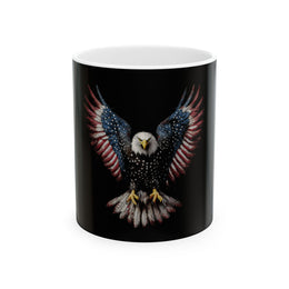 Patriotic American Flag Bald Eagle Mug - 4th of July Gift for Him & Her