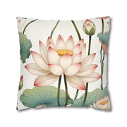 Elegant Floral Pillow Cover - Aesthetic Bedroom Decor - Housewarming Gift