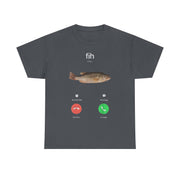 Fish Calling T-Shirt – Funny Incoming Call Graphic Tee for Fishermen and Fishing Lovers with Humor