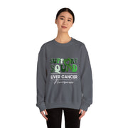 Groovy Support Squad Green Ribbon Liver Cancer Awareness Sweatshirt Unisex Gift