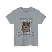Funny Cat Meme T-Shirt Tummy Ache Survivor Gift for Unisex