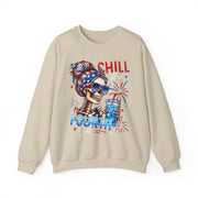Funny Skeleton 4th Of July Sweatshirt Retro Chill The Fourth Out Gift for Her