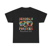 School's Out Forever Retired Teacher 2025 Groovy Retirement T-Shirt Unisex Gift