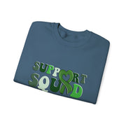 Groovy Support Squad Green Ribbon Liver Cancer Awareness Sweatshirt Unisex Gift