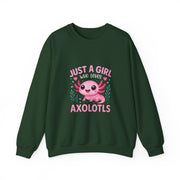 Kawaii Axolotl Sweatshirt for Girls and Kids