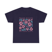 Trans Rights Are Human Rights LGBTQ Pride Transgender Floral T-Shirt  Unisex Apparel