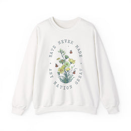 Unisex Floral Butterfly Democrat Liberal Sweatshirt Political Apparel