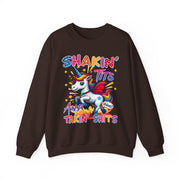 Funny Unicorn Shakin' Tits Takin Shits Adult Humor Sweatshirt Unisex Gift