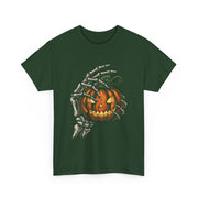 Skeleton Hand Pumpkin Halloween T-Shirt - Unisex Apparel