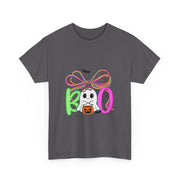 Coquette Bow Lace Boo Ghost Halloween T-Shirt for Women