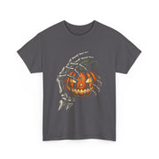 Skeleton Hand Pumpkin Halloween T-Shirt - Unisex Apparel