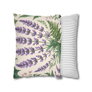 Classic Botanical Lavender & Fern Pillowcase for Home Decor