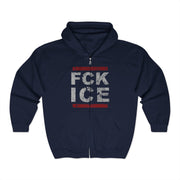 FCK ICE Distressed Zip Hoodie Gift for Fans