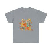 Coquette Bow Fall Vibes Thanksgiving Autumn Leaves T-Shirt - Unisex Apparel