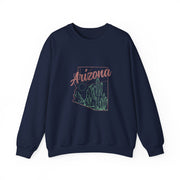 Arizona AZ Pride State Map Cactus Desert Vintage Sweatshirt - Unisex Apparel
