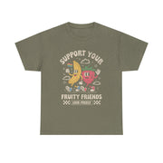 Retro Fruit LGBT Pride Support T-Shirt  Support Your Fruity Friends Unisex Apparel