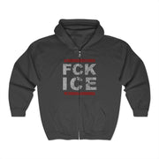 FCK ICE Distressed Zip Hoodie Gift for Fans