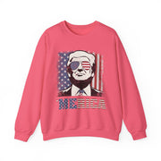 'MERICA Trump Sweatshirt Funny 4th Of July American Flag Unisex Gift