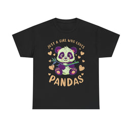 Just a Girl Who Loves Pandas Cute Panda T-Shirt Gift for Her