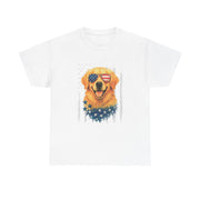 American Flag Golden Retriever 4th of July T-Shirt - Unisex Apparel