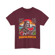 Funny Summerween Skeleton Tropical Beach Unisex T-Shirt