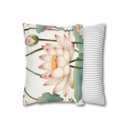 Elegant Floral Pillow Cover - Aesthetic Bedroom Decor - Housewarming Gift