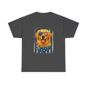 American Flag Golden Retriever 4th of July T-Shirt - Unisex Apparel