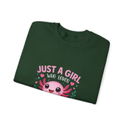 Kawaii Axolotl Sweatshirt for Girls and Kids