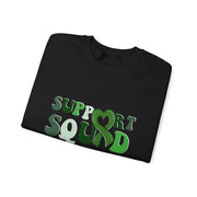 Groovy Support Squad Green Ribbon Liver Cancer Awareness Sweatshirt Unisex Gift
