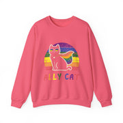 Funny LGBTQ Pride Ally Cat Rainbow Sweatshirt Unisex Gift
