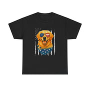 American Flag Golden Retriever 4th of July T-Shirt - Unisex Apparel