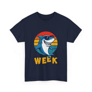 Retro Vintage Shark Fin Week 2025 Shark Lover Ocean Wildlife Unisex T-Shirt