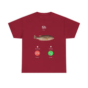 Fish Calling T-Shirt – Funny Incoming Call Graphic Tee for Fishermen and Fishing Lovers with Humor