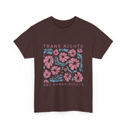 Trans Rights Are Human Rights LGBTQ Pride Transgender Floral T-Shirt  Unisex Apparel