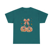 Coquette Bow Lace Pumpkin Thanksgiving Women's T-Shirt