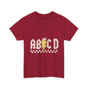 ABCD Rock Graphic T-Shirt – Fun Back to School Tee with Bold Letters for Boys, Girls & Teachers in Class