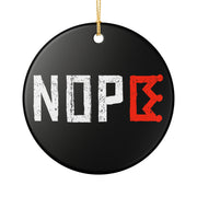 No Kings Nope Protest Sign Ornament