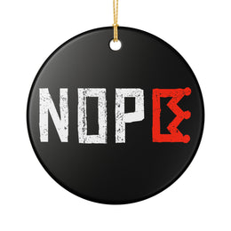 No Kings Nope Protest Sign Ornament