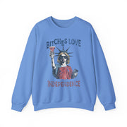 Funny Retro Bitches Love Independence Day Sweatshirt Unisex Gift
