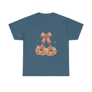 Coquette Bow Lace Pumpkin Thanksgiving Women's T-Shirt