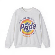 Pride Removes Stubborn Orange Stains Sweatshirt – Funny Retro LGBTQ+ Statement for Pride Month & Protest Style