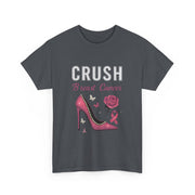 Bling Floral Pink Ribbon Crush Breast Cancer Awareness Long Sleeve Tee - Unisex Apparel