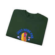 Hot Dog I'm Just Here For The Wieners Funny 4th of July Sweatshirt - Unisex Apparel